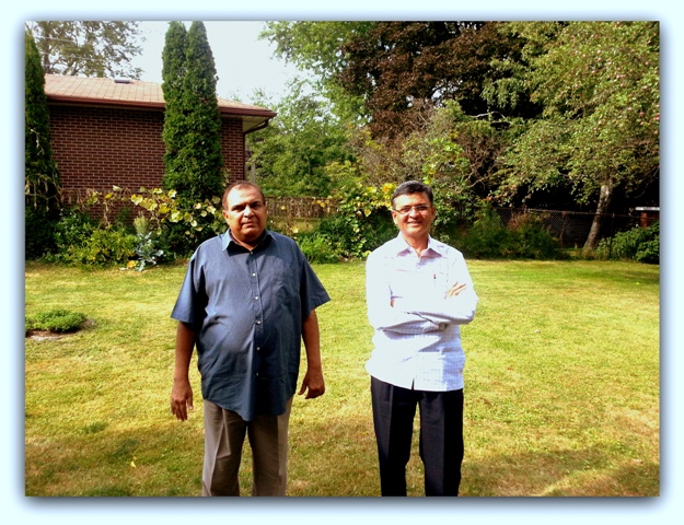 Mustufa Ismail Khoda in Canada with Iqbal Gulam Bhuta.oshawa.